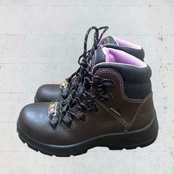 Avenger Woman’s A7123 Framer Brown/Lilac Composite Toe Waterproof Work Boots 6.5 - Picture 6 of 9